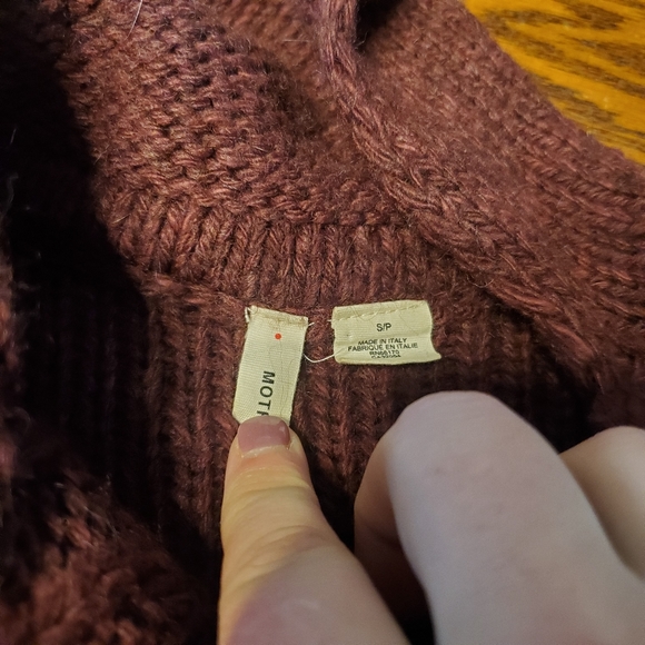 Anthrpologie Moth Hadley pointelle cowl neck sweater sz small - Picture 3 of 5